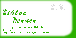 miklos werner business card